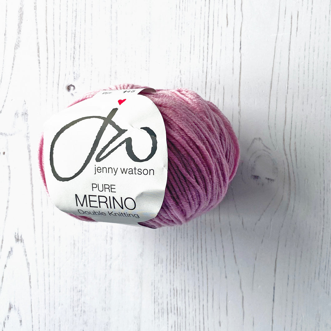DK Yarn: Jenny Watson Pure Merino DK Yarn in Soft Pink