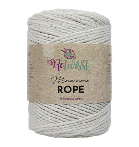 Yarn: Retwisst Macrame Rope, 3mm, Natural, 100% Cotton, 500g