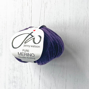 DK Yarn: Jenny Watson Pure Merino DK Yarn in Aubergine