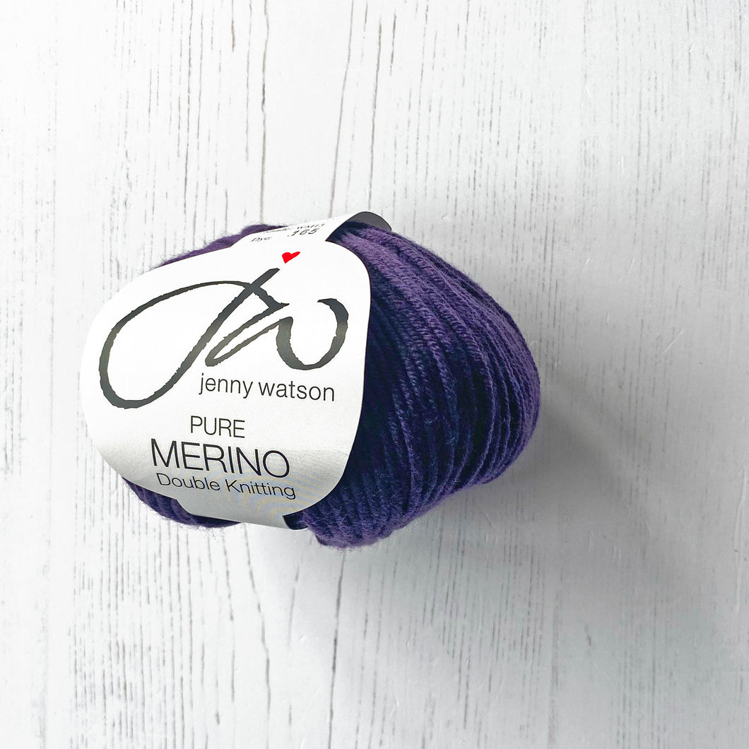 DK Yarn: Jenny Watson Pure Merino DK Yarn in Aubergine