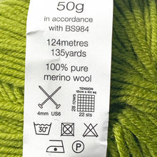 Load image into Gallery viewer, DK Yarn: Jenny Watson Pure Merino DK Yarn in Green
