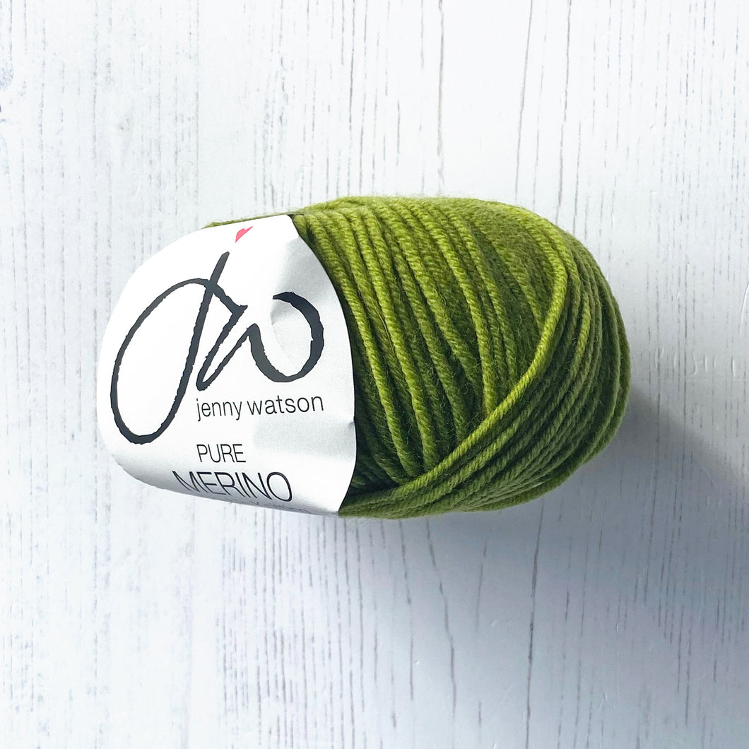 DK Yarn: Jenny Watson Pure Merino DK Yarn in Green