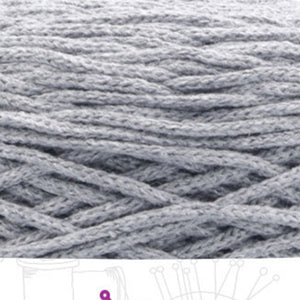 Yarn: Retwisst Chainy Cotton, Grey, Recycled Cotton, 250g